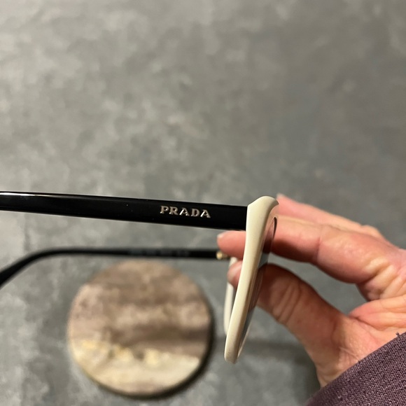 Prada Black and White Cat-Eye Sunglasses - Picture 2 of 4